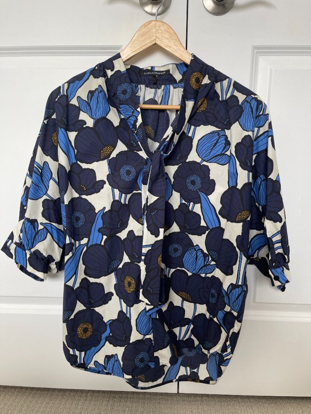 Luisa Cerano Cotton Blouse - Size US 10 (EU 40)